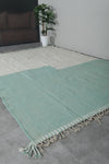 7.6 X 10.4 FT Moroccan Minimalist Wool Rug - Ivory and Sage