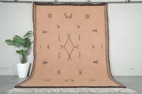 Handmade Custom Flat Woven Rug – Tuareg Style Moroccan Design