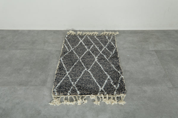 Handmade small Moroccan beni ourain rug - 2.2 ft x 3.4 ft