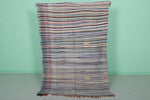 Handwoven Kilim 4.4 FT x 6.5 FT – Authentic Moroccan Wool Rug
