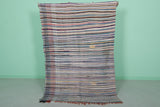 Handwoven Kilim 4.4 FT x 6.5 FT – Authentic Moroccan Wool Rug