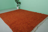 Large Orange Moroccan Rug - Handcrafted Wool Berber | 8.1 x 10.8 ft