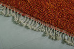 Large Orange Moroccan Rug - Handcrafted Wool Berber | 8.1 x 10.8 ft