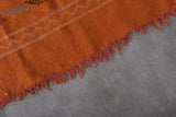 Orange Berber Moroccan Handwoven Rug – 3 FT x 4.9 FT | Artisan Crafted Accent Rug