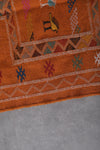 Orange Berber Moroccan Handwoven Rug – 3 FT x 4.9 FT | Artisan Crafted Accent Rug