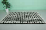 Handmade Moroccan Berber Rug - Bold Grid Pattern 4.6 x 7.1 ft