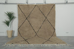 Handcrafted Brown Trellis Rug – Custom Moroccan Rug