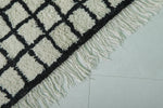 Handmade Moroccan Berber Rug - Bold Grid Pattern 4.6 x 7.1 ft