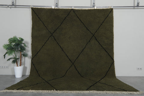 Large Green Moroccan Rug - Custom Wool Rug