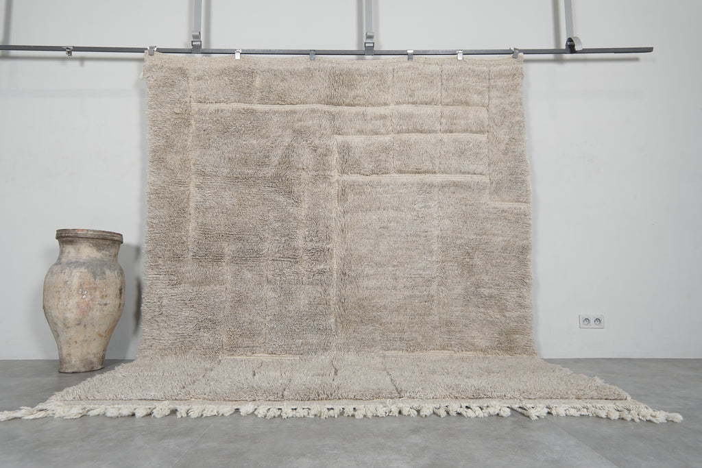 Hand-Knotted Moroccan rug - Custom rug - Wool rug