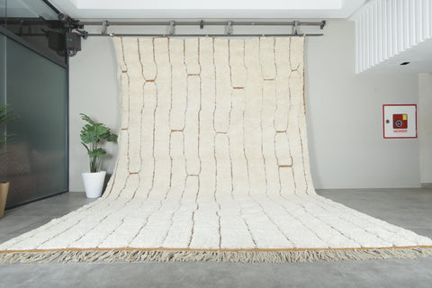 Minimalist Wool Rug  - Handmade Moroccan Rug - Custom Rug