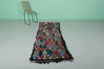 Boucherouite Entryway Berber Moroccan Rug - 2.4 FT X 7.9 FT | Unique Handmade Runner