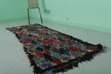 Boucherouite Entryway Berber Moroccan Rug - 2.4 FT X 7.9 FT | Unique Handmade Runner