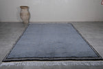 Elegant Grey Wool Rug with Black Borders - Custom Size