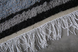 Elegant Grey Wool Rug with Black Borders - Custom Size