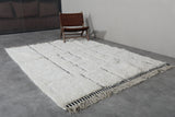 6.2 X 8.2 FT Moroccan Rug - Minimalist Black Line Design, Handmade Berber Style