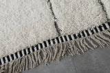 6.2 X 8.2 FT Moroccan Rug - Minimalist Black Line Design, Handmade Berber Style