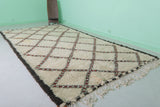 6.2 x 11.7 FT Moroccan Wool Rug - Handmade Berber Carpet with Bold Diamond Pattern