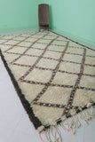 6.2 x 11.7 FT Moroccan Wool Rug - Handmade Berber Carpet with Bold Diamond Pattern