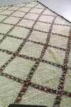 6.2 x 11.7 FT Moroccan Wool Rug - Handmade Berber Carpet with Bold Diamond Pattern