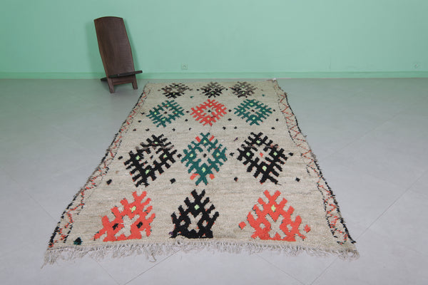 Vintage berber Moroccan area rug – 5.3 FT x 10.3 FT | Handmade tribal decor