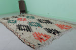 Vintage Berber Moroccan Area Rug - 5.3 FT X 10.3 FT | Handmade Tribal Decor