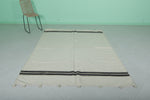 flatwoven berber moroccan carpet - 5.9 FT X 7.8 FT