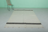 flatwoven berber moroccan carpet - 5.9 FT X 7.8 FT