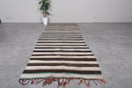 Long Moroccan Rug 4.5 FT x 11.2 FT – Handwoven Striped Design