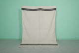 flatwoven berber moroccan carpet - 5.9 FT X 7.8 FT