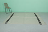 flatwoven berber moroccan carpet - 5.9 FT X 7.8 FT