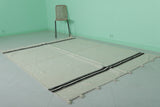 flatwoven berber moroccan carpet - 5.9 FT X 7.8 FT