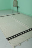 flatwoven berber moroccan carpet - 5.9 FT X 7.8 FT