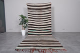 Long Moroccan Rug 4.5 FT x 11.2 FT – Handwoven Striped Design