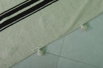 flatwoven berber moroccan carpet - 5.9 FT X 7.8 FT