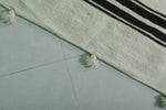flatwoven berber moroccan carpet - 5.9 FT X 7.8 FT