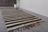 Long Moroccan Rug 4.5 FT x 11.2 FT – Handwoven Striped Design