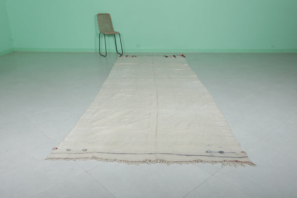 Handwoven kilim 4.5 FT x 12.9 FT – Long Moroccan rug with traditional design