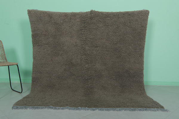 Gray beni ourain wool rug – 6 x 6.1 FT, Moroccan handmade