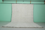 Large Moroccan Rug 10.3 X 14.5 FT - Minimalist Ivory Design