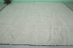 Large Moroccan Rug 10.3 X 14.5 FT - Minimalist Ivory Design