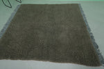 Gray Beni Ourain Wool Rug – 6 x 6.1 FT, Moroccan Handmade