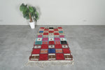 3.4 FT x 5.9 FT Colorful Handmade Moroccan Azilal Carpet - Patchwork Design