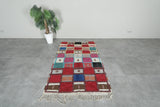 3.4 FT x 5.9 FT Colorful Handmade Moroccan Azilal Carpet - Patchwork Design