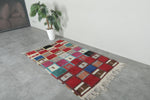 3.4 FT x 5.9 FT Colorful Handmade Moroccan Azilal Carpet - Patchwork Design
