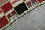 3.4 FT x 5.9 FT Colorful Handmade Moroccan Azilal Carpet - Patchwork Design