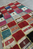 3.4 FT x 5.9 FT Colorful Handmade Moroccan Azilal Carpet - Patchwork Design