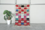3.4 FT x 5.9 FT Colorful Handmade Moroccan Azilal Carpet - Patchwork Design