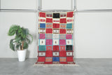 3.4 FT x 5.9 FT Colorful Handmade Moroccan Azilal Carpet - Patchwork Design