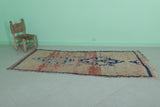 Runner Handmade Vintage Moroccan Rug | 3 FT X 7.5 FT